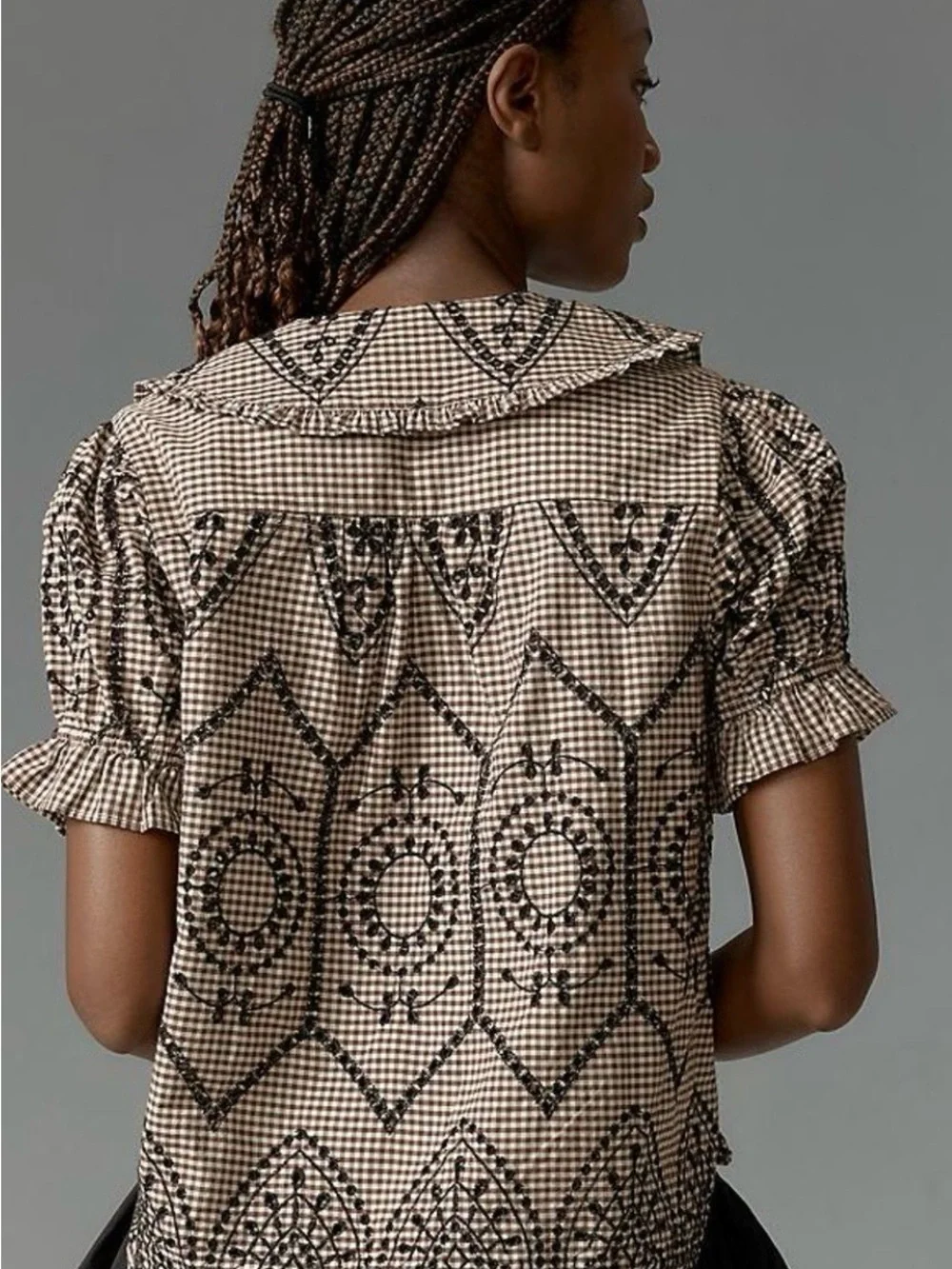 Anthropologie lightweight checked
